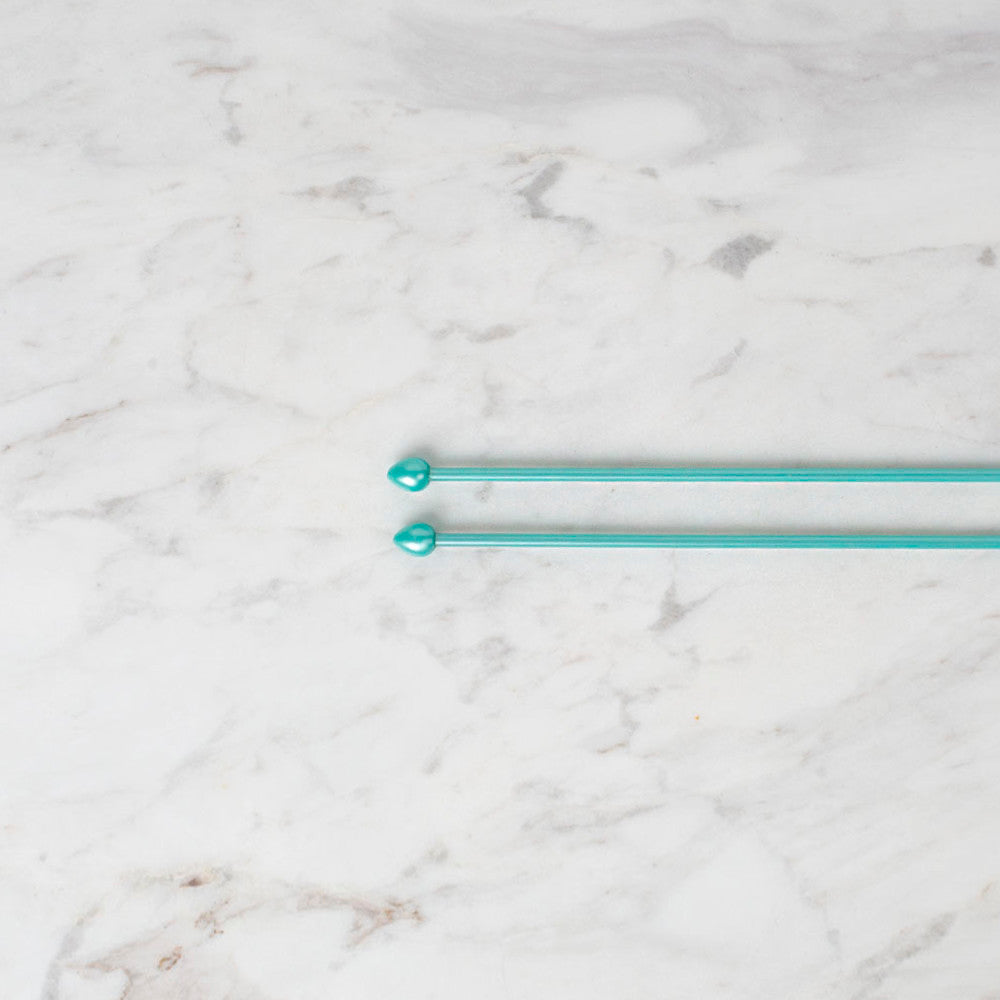 Pony Pearl 3 mm 35 cm Plastic Knitting Needle, Green - 33624