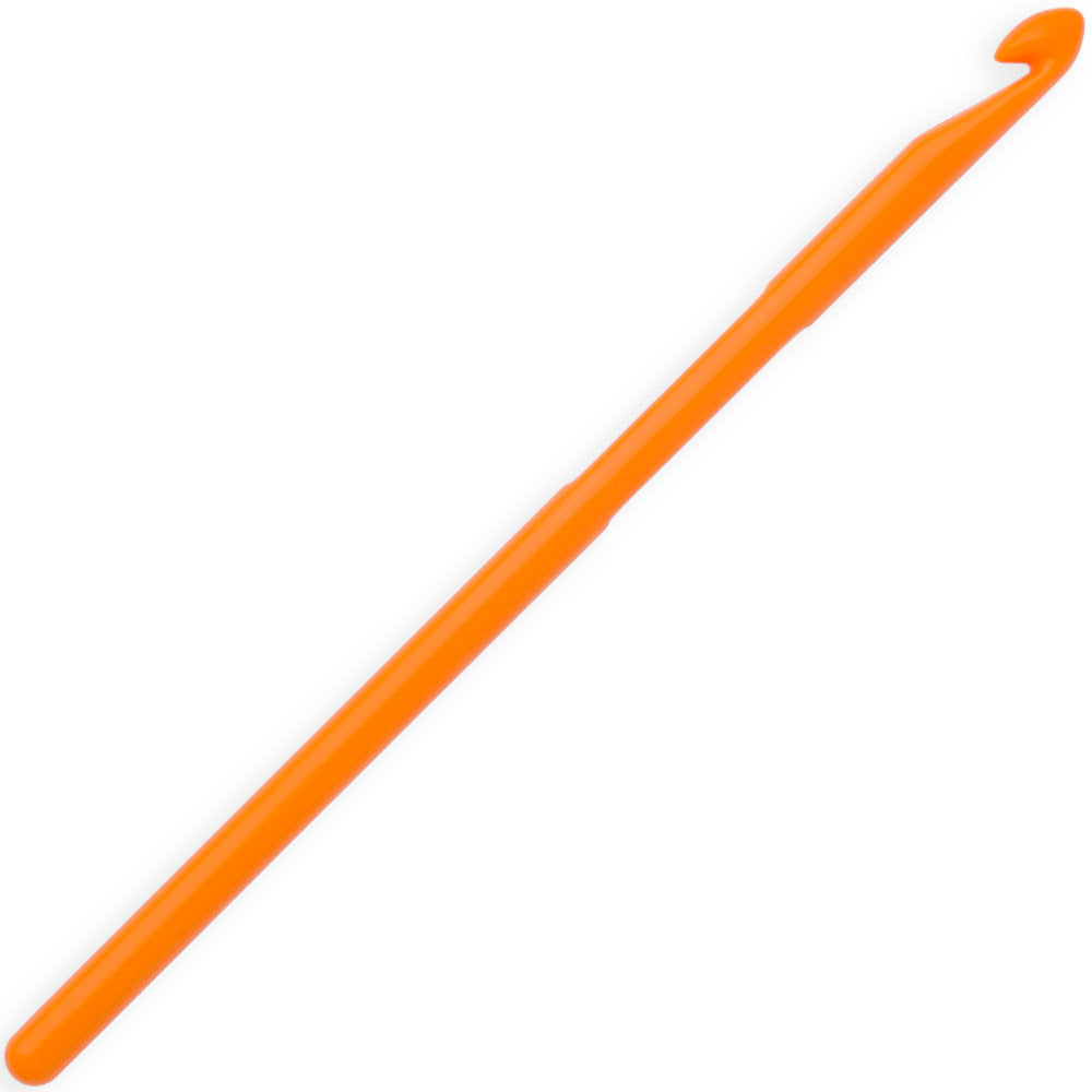 Pony Colour 2 mm 15 cm Plastic Crochet Hook, Orange - 44355