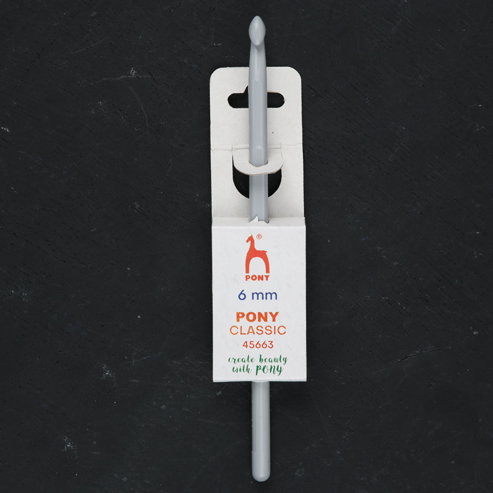 Pony 6 mm 15 cm ABS Plastic Crochet Hook - 45663