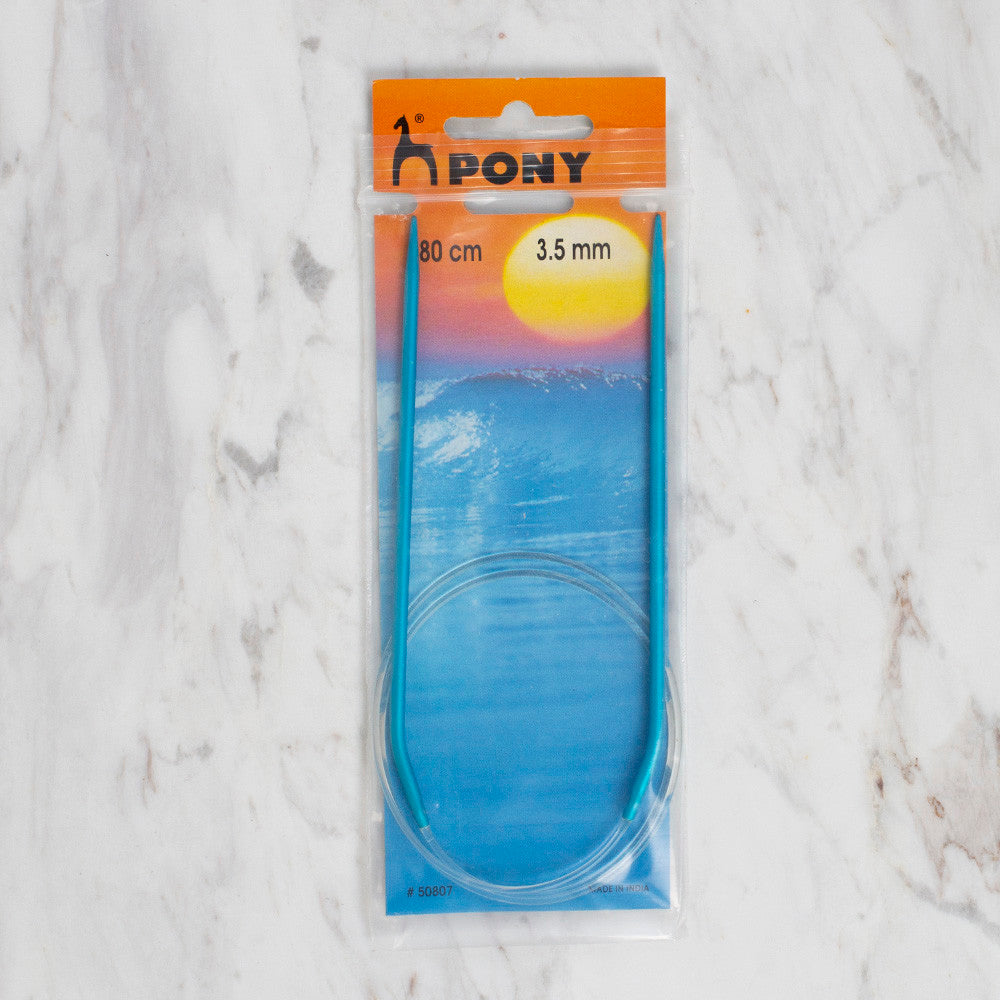 PONY COLOUR 3.5 MM 80 CM CIRCULAR NEEDLE, BLUE - 50807