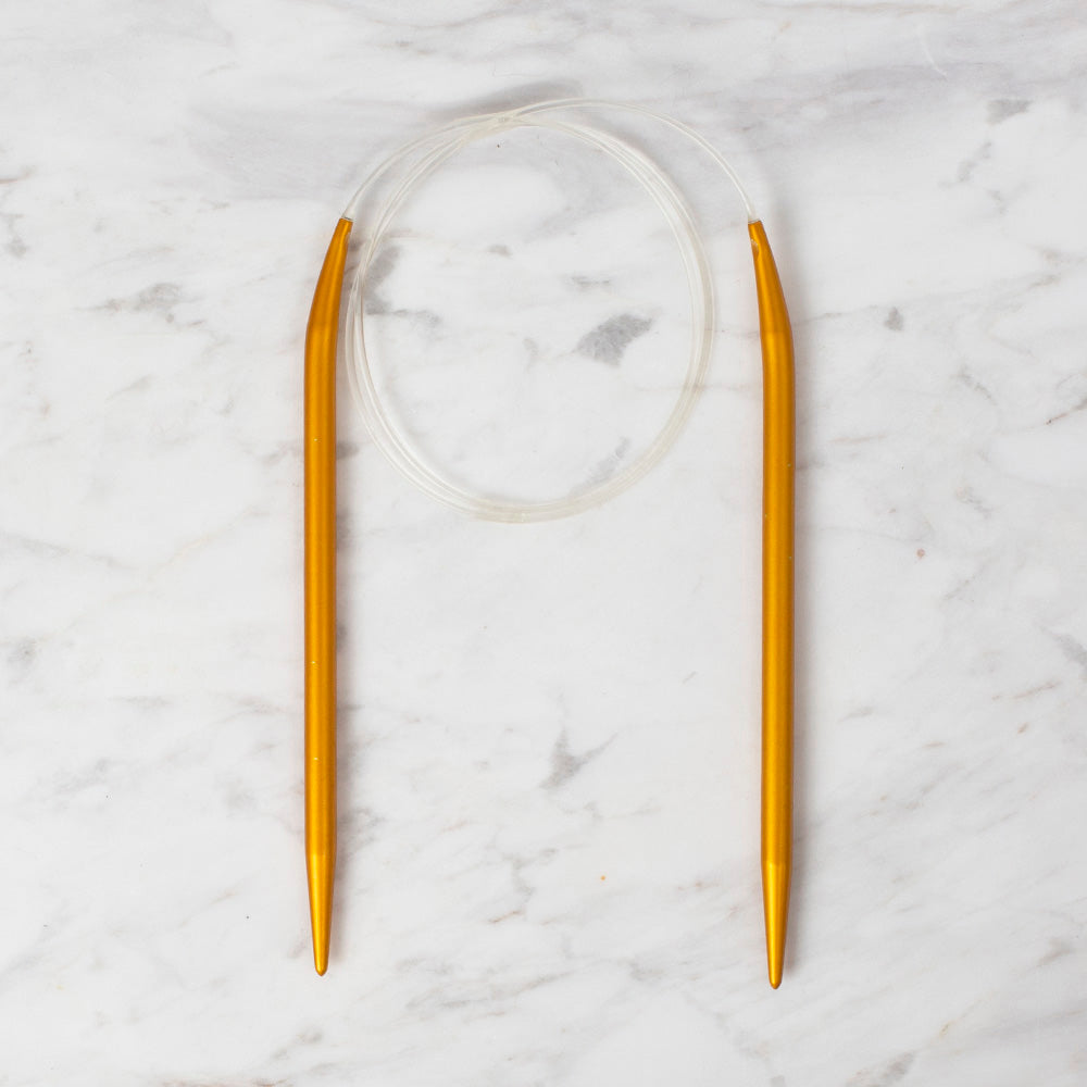 PONY COLOUR 6 MM 80 CM CIRCULAR NEEDLE, YELLOW - 50813