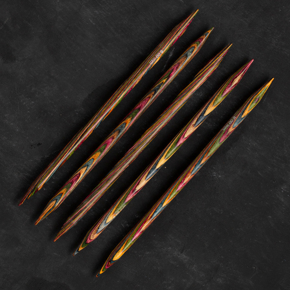 KnitPro Symfonie 8mm 20cm Double Pointed Needle Set of 5 - 20115