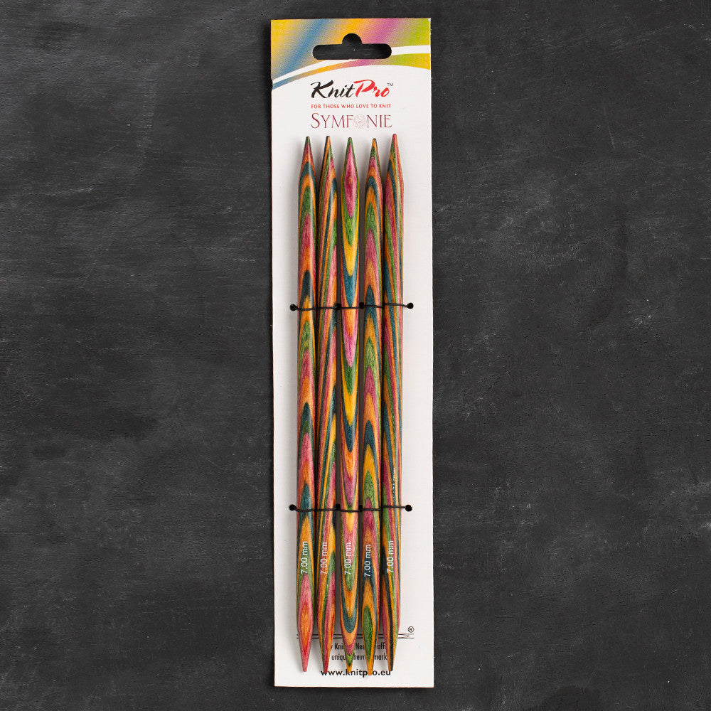 KnitPro Symfonie 7mm 20cm Double Pointed Needle Set of 5 - 20116