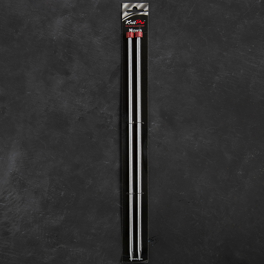 KnitPro Nova Metal 6 mm 35 cm Single Pointed Needles - 10221