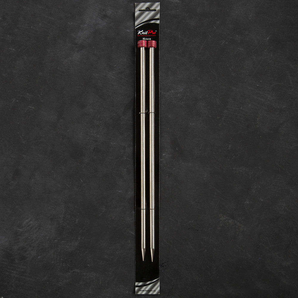 KnitPro Nova Metal 8 mm 35 cm Single Pointed Needles - 10224