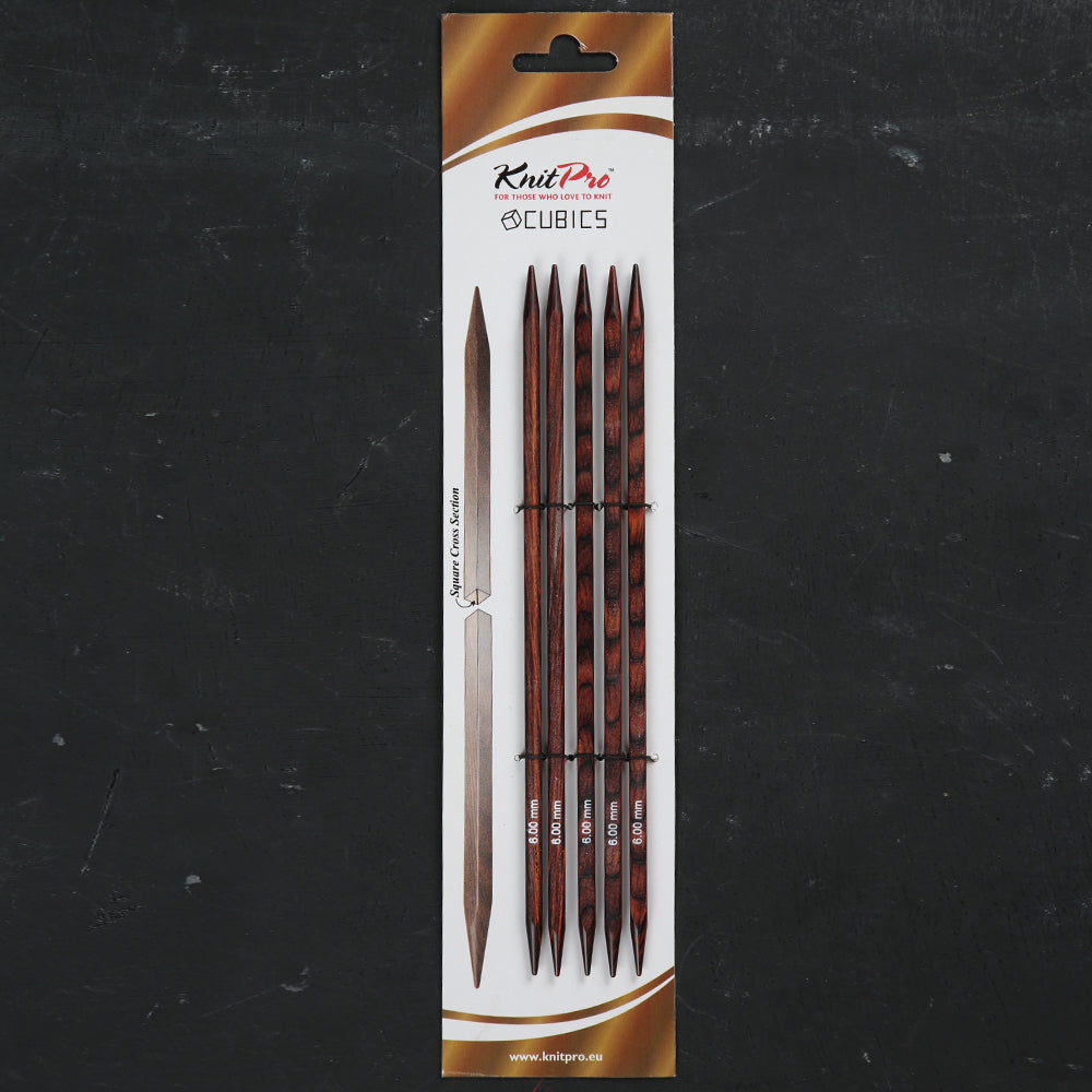 KnitPro Symfonie Cubics 6mm 20cm Cubic Double Pointed Needle - 25117
