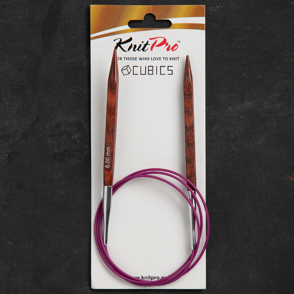 KnitPro Symfonie Cubics 8mm 100cm Cubic Circular Needle - 25350