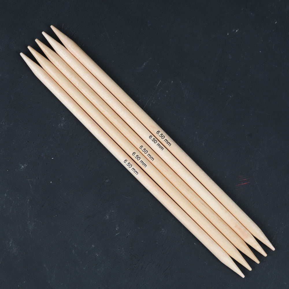 KnitPro Basix Birch 6.5mm 20cm Double Pointed Needles - 35122