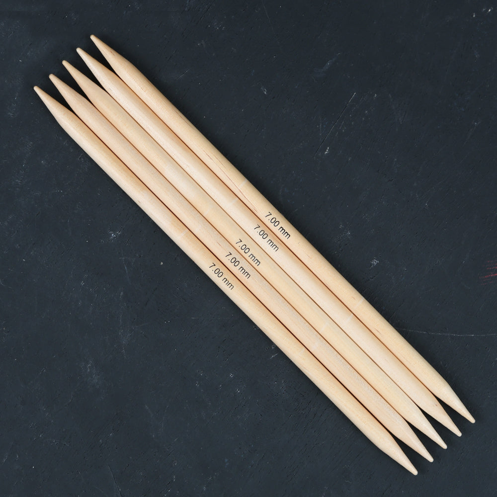KnitPro Basix Birch 7mm 20cm Double Pointed Needles - 35123