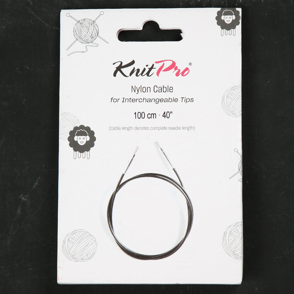 KnitPro 100 cm 1 pieces of knitting Cable, Black - 10523