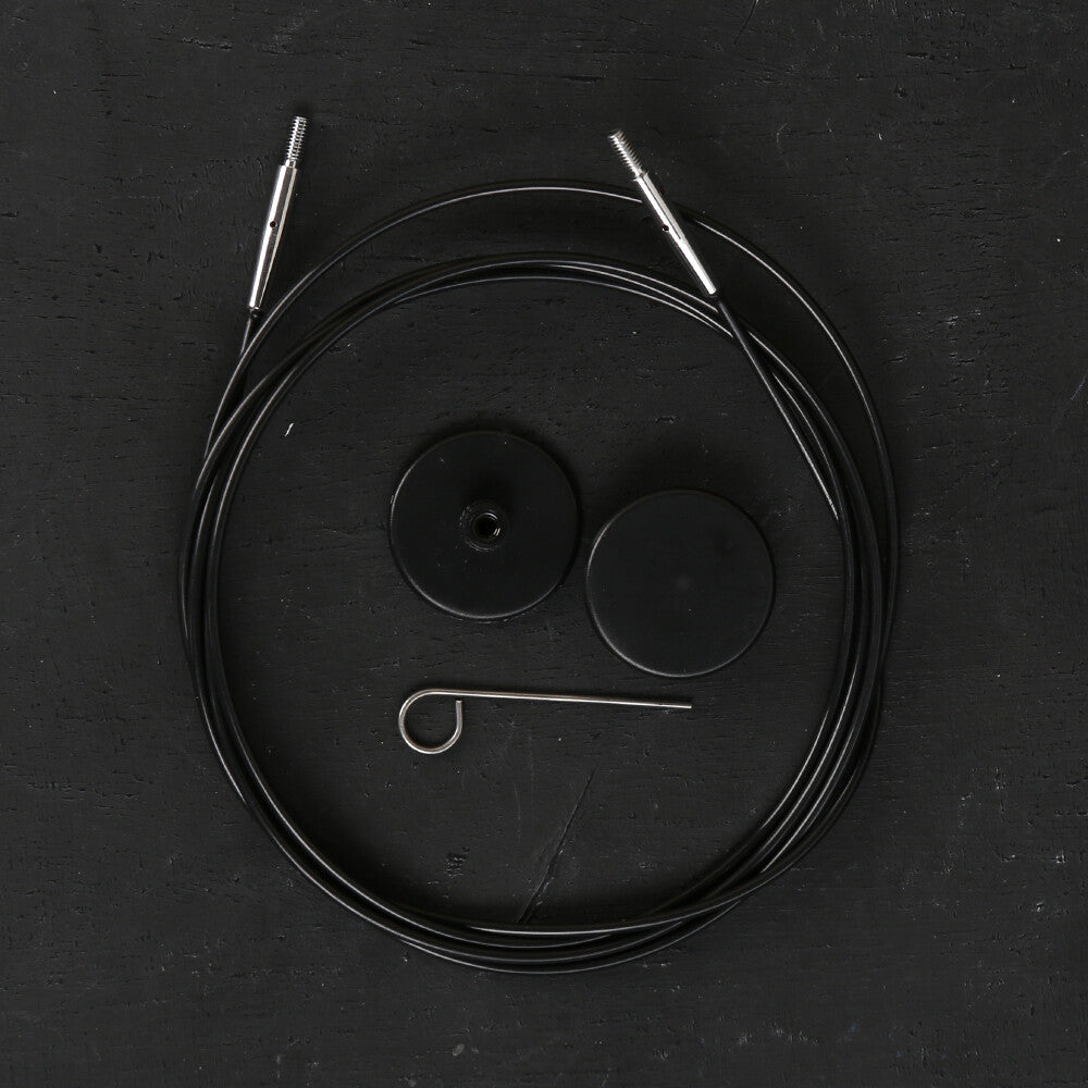 KnitPro 150 cm 1 pieces of knitting Cable, Black - 10525