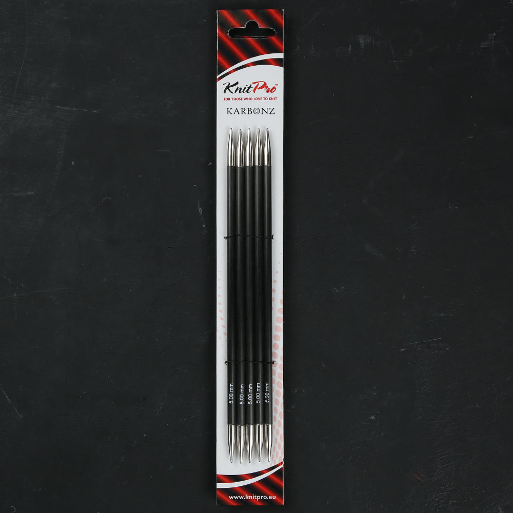 KnitPro Karbonz 5mm 20cm Double Pointed Needle - 41134