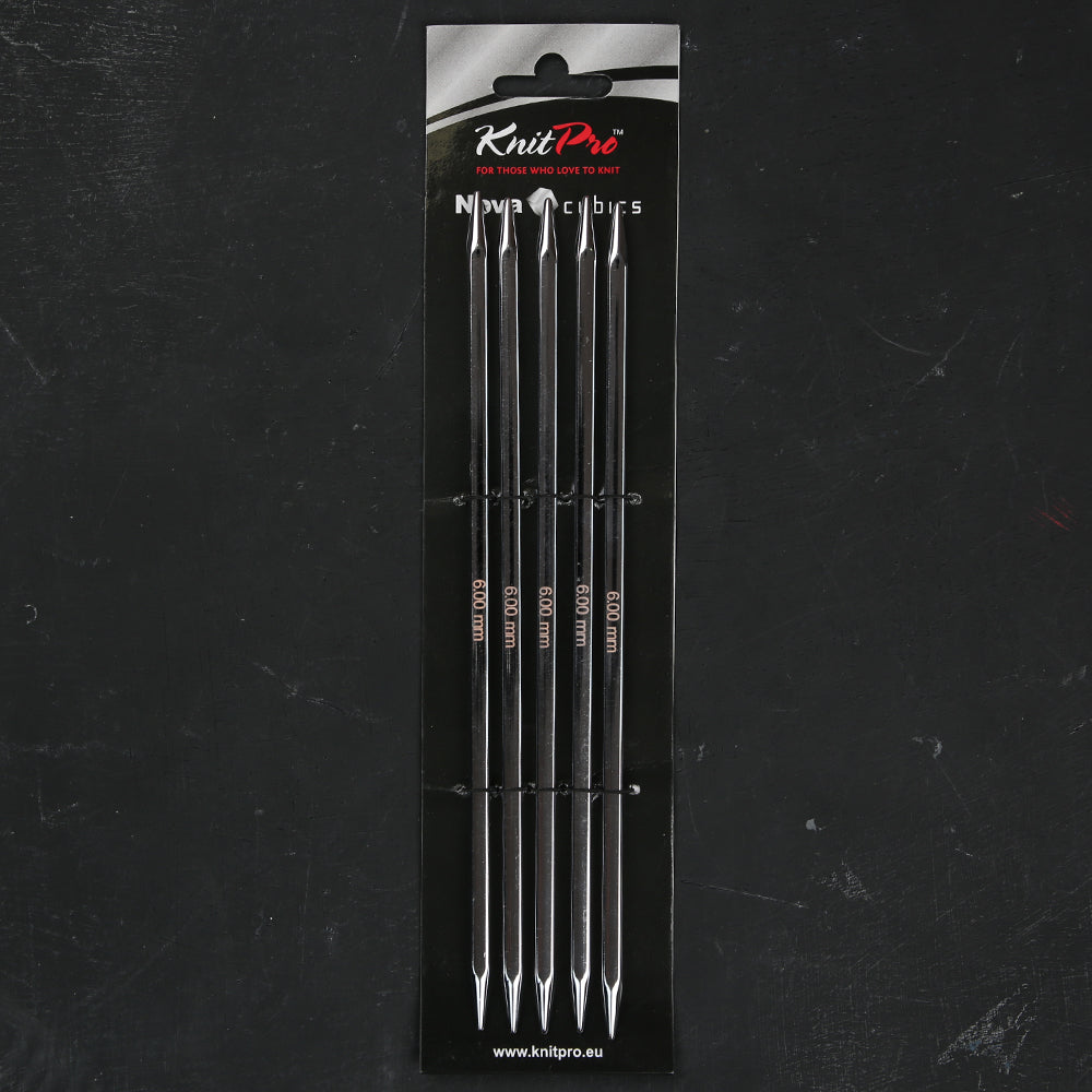 KnitPro Nova Cubics 6 mm 20 cm Double Pointed Needle Set of 5 - 12133