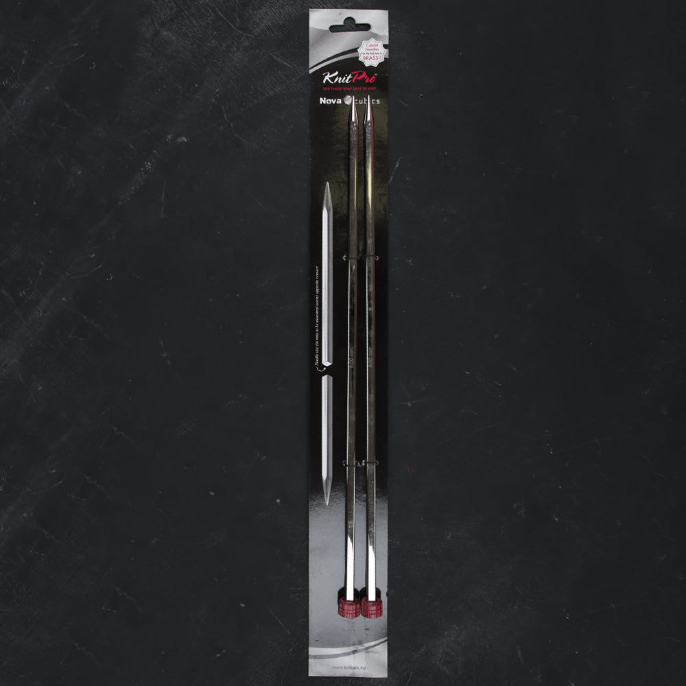 KnitPro Nova Cubics 8mm 35cm Single Pointed Needles - 12304