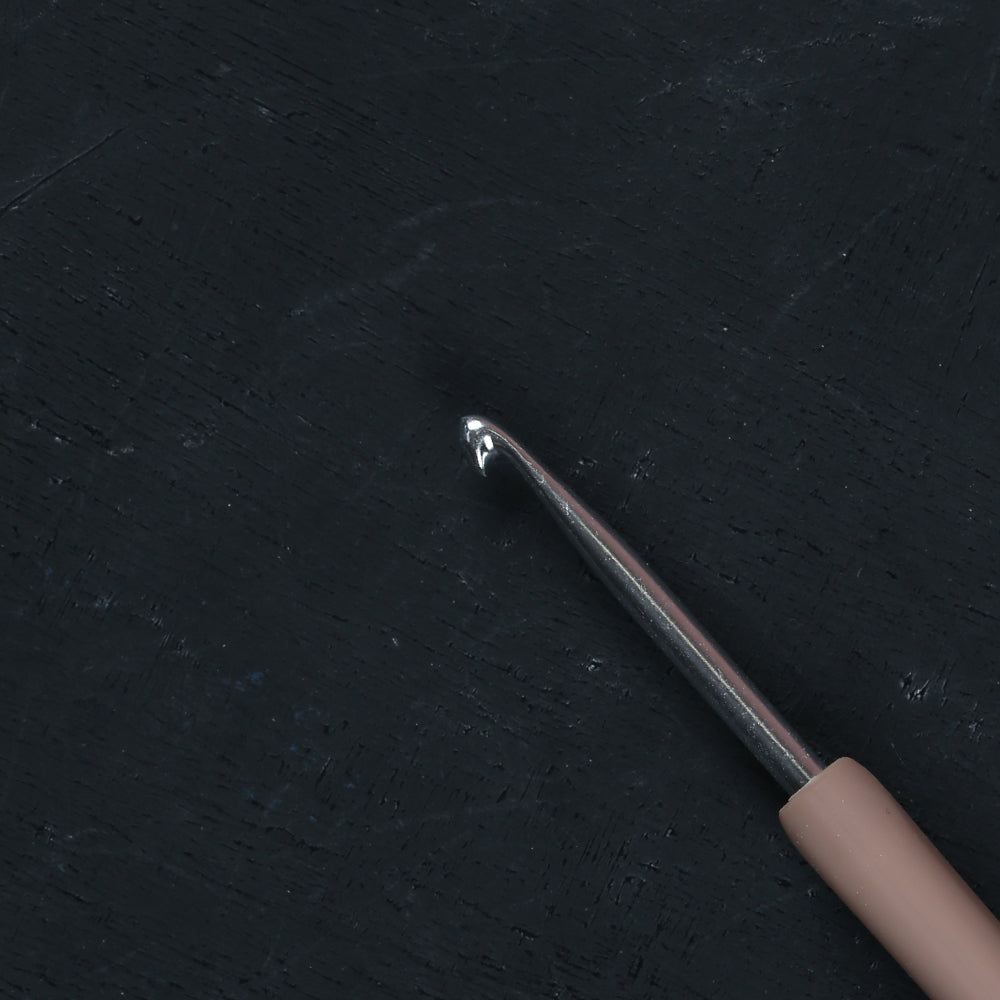 KnitPro Waves 3.75mm Brown Soft Handle Crochet Hook - 30908