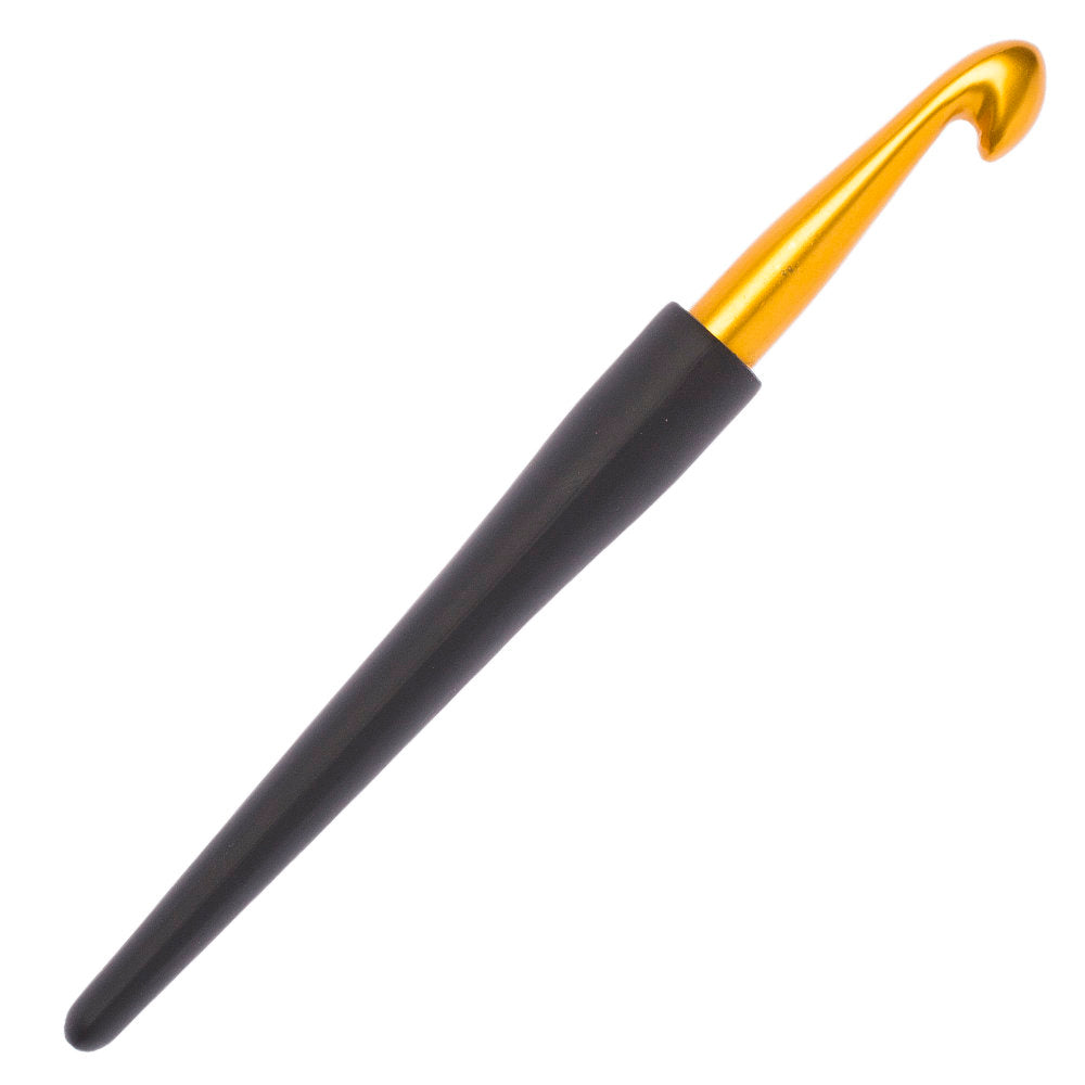 KnitPro Aluminum Gold 10mm Crochet Hook, Black - 30885