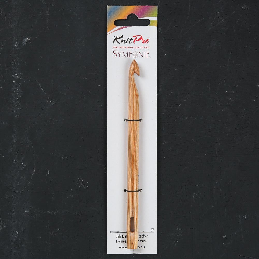 KnitPro Symfonie Natural Wood 9mm Knooking Hook - 23513
