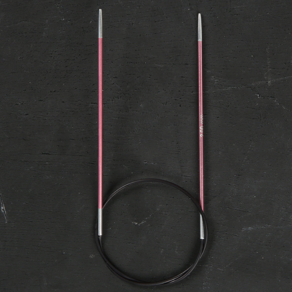 KnitPro Zing 2 Mm 40 Cm Metal Circular Needles, Coral - 47061