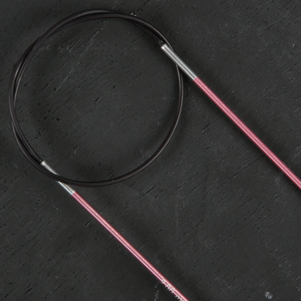 KnitPro Zing 2 Mm 40 Cm Metal Circular Needles, Coral - 47061