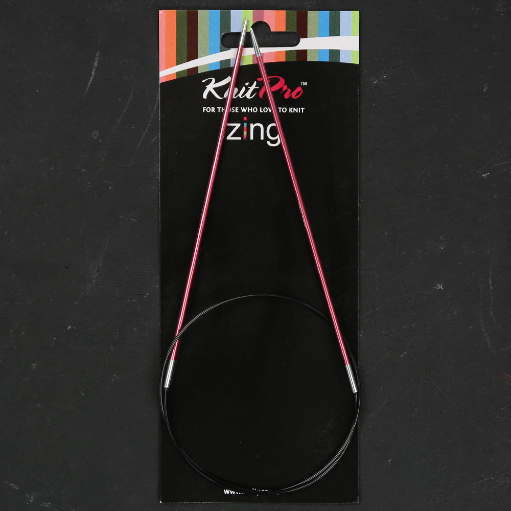 KnitPro Zing 2 Mm 60 Cm Metal Circular Needles, Coral - 47091