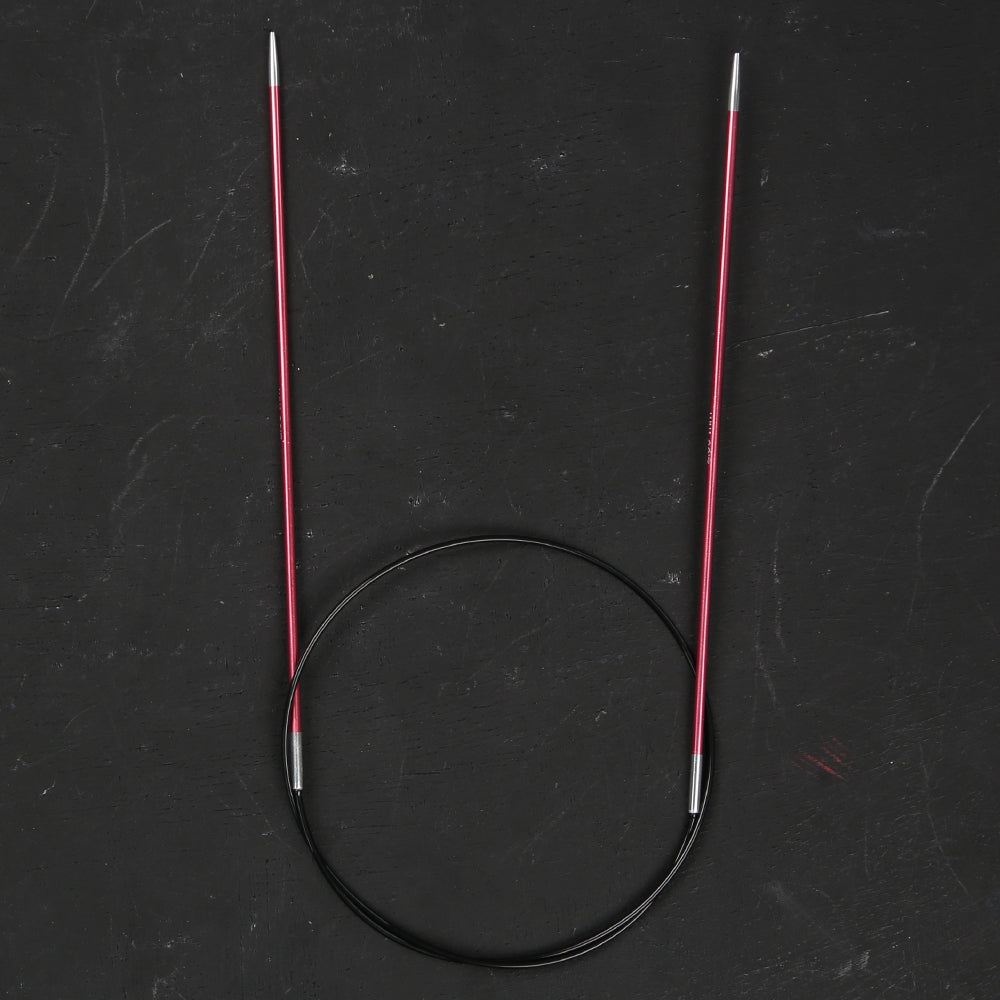 KnitPro Zing 2 Mm 60 Cm Metal Circular Needles, Coral - 47091