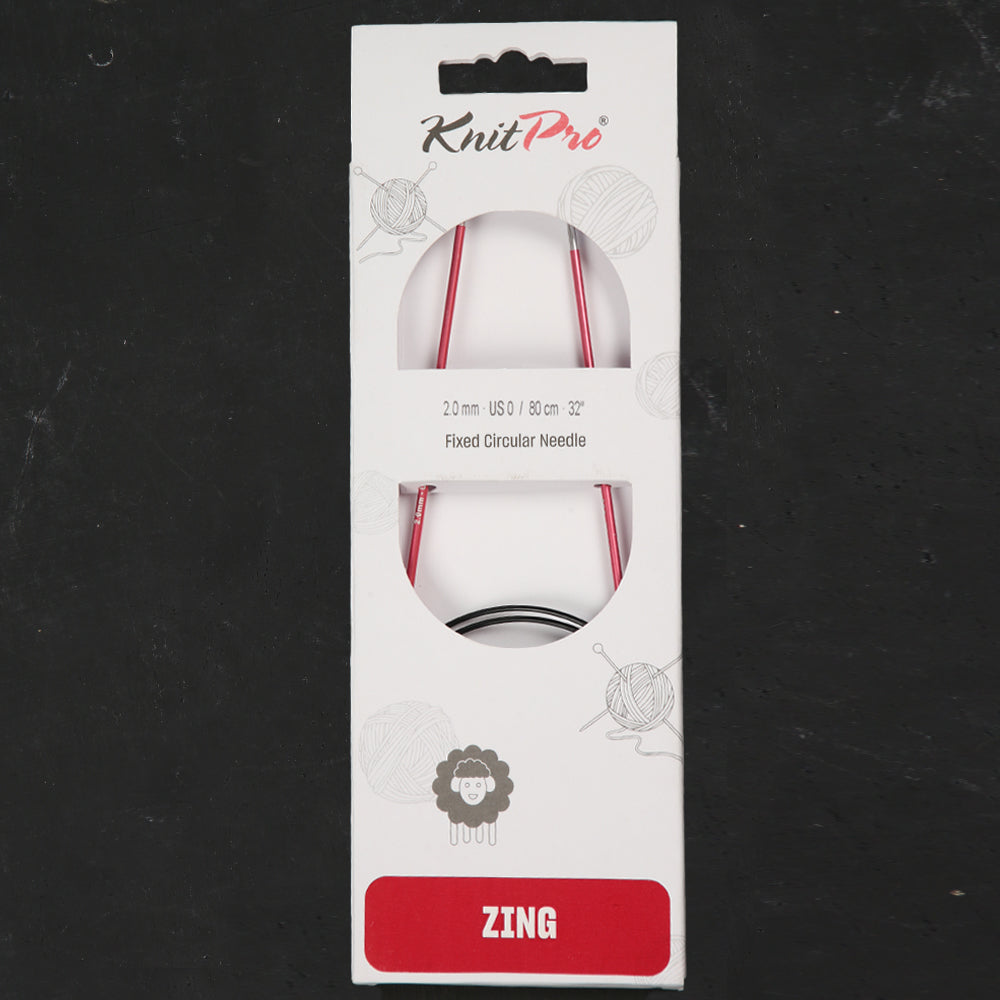 KnitPro Zing 2 Mm 80 Cm Metal Circular Needles, - 47121