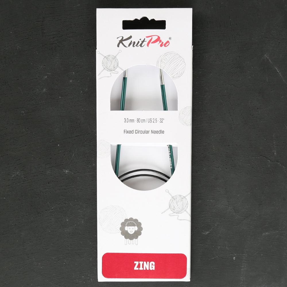 KnitPro Zing 3 Mm 80 Cm Metal Circular Needles, - 47125