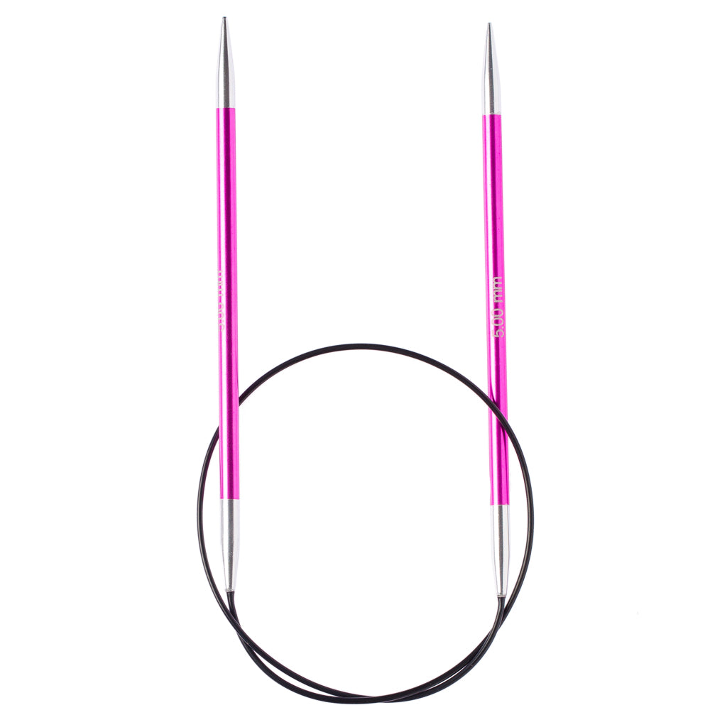 KnitPro Zing 5 mm 120 cm Circular Knitting Needle, Purple -47191