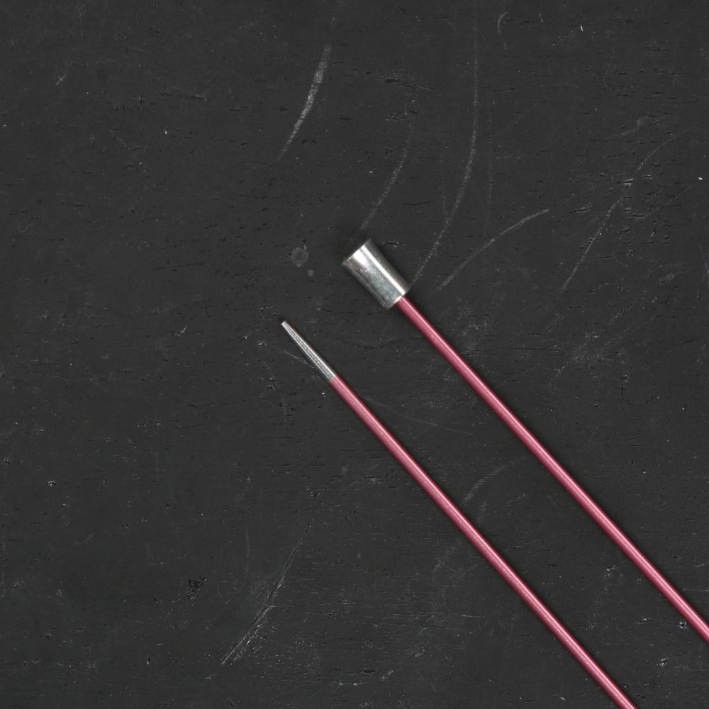 KnitPro Zing 2 mm 35 cm Metal Knitting Needles, Coral - 47291