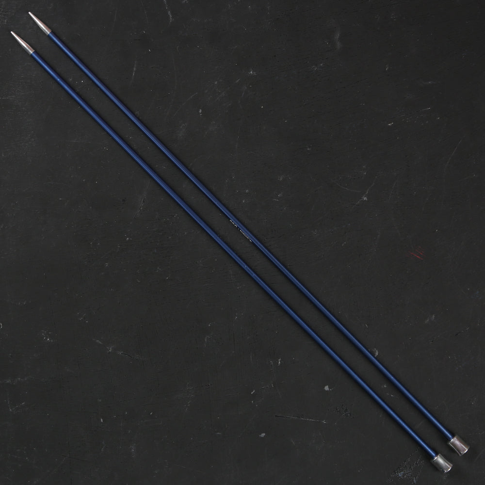 KnitPro Zing 4 mm 35 cm Metal Knitting Needles, Sapphire - 47299