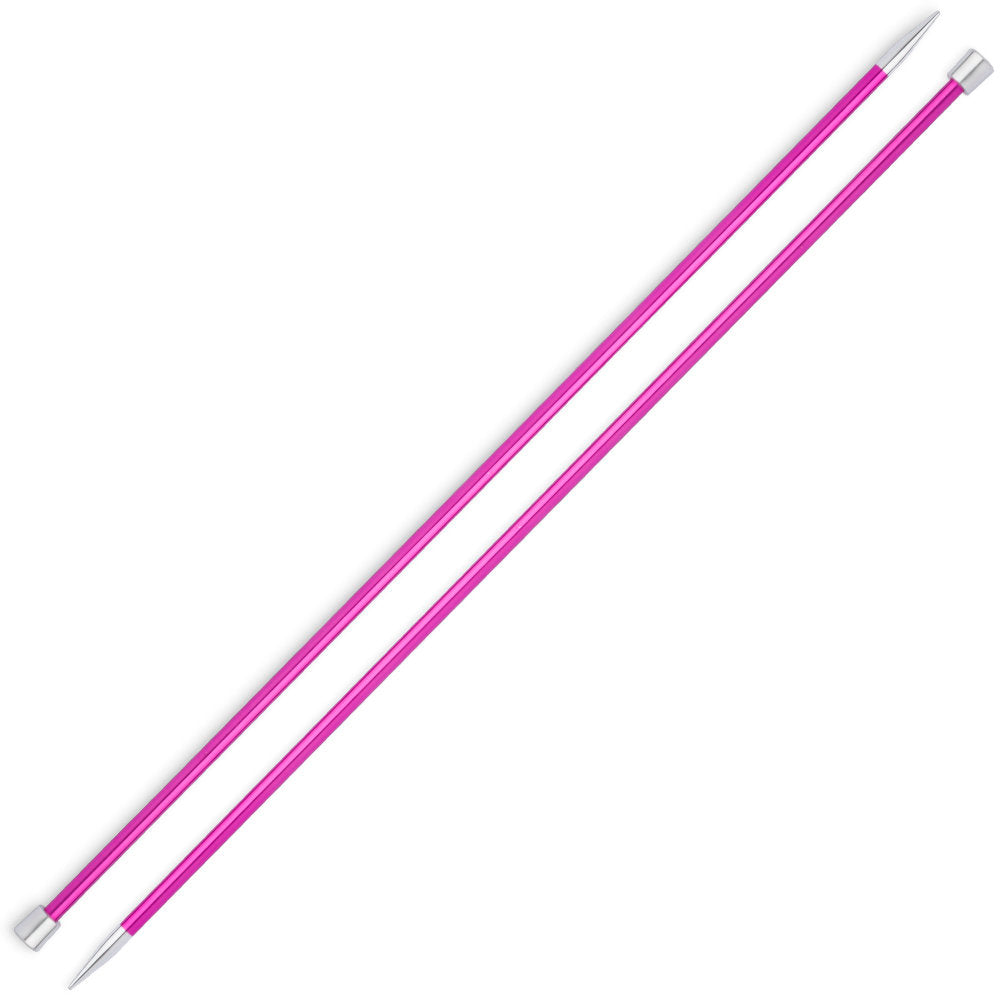 KnitPro Zing 5 mm 35 cm Metal Knitting Needles, Ruby - 47301
