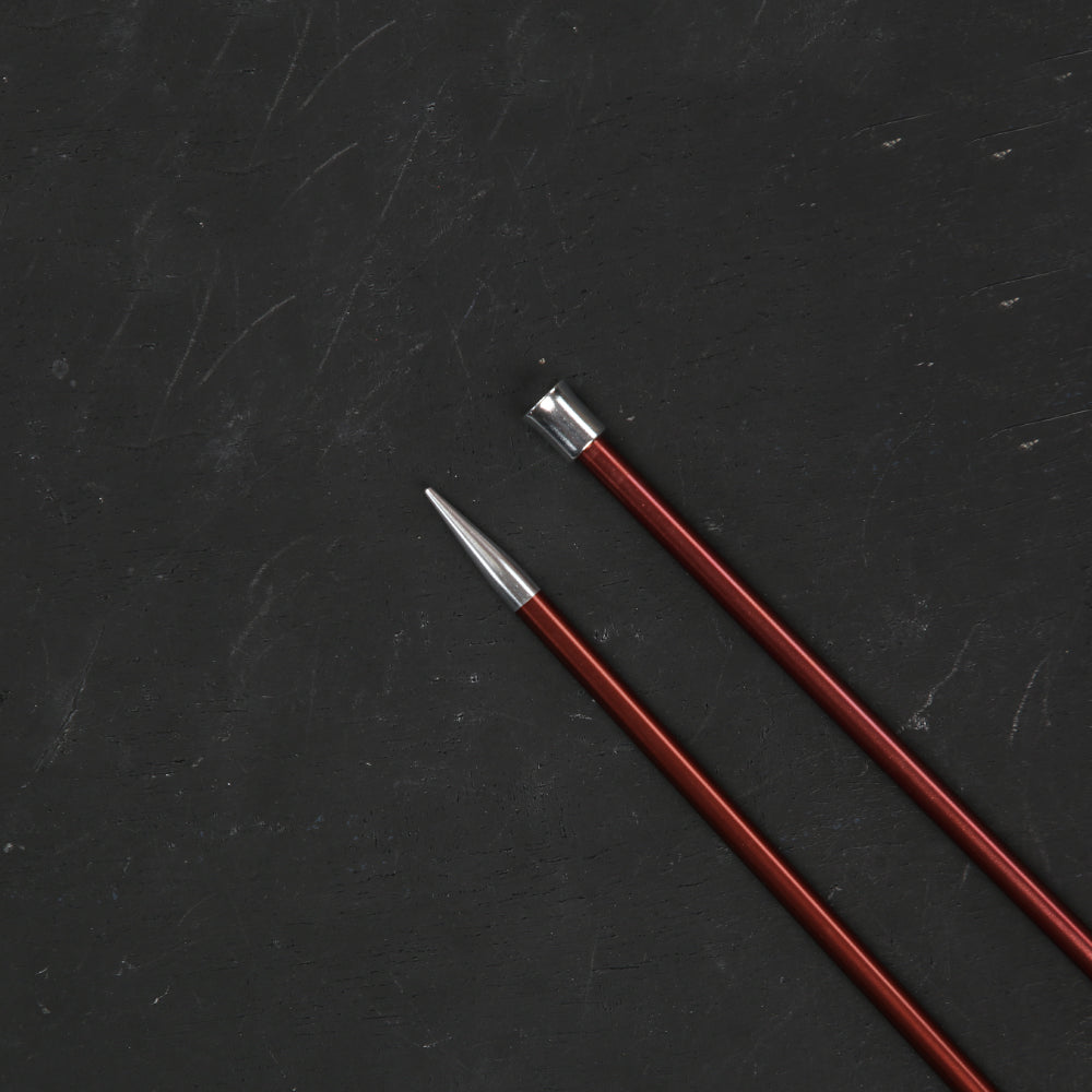 KnitPro Zing 5.5 mm 35 cm Metal Knitting Needles, Sienna - 47302