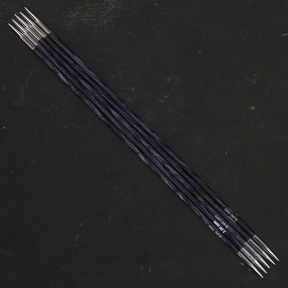 KnitPro Royale 3 mm 20 cm Wooden Double Pointed Needles, Purple Passion - 29033