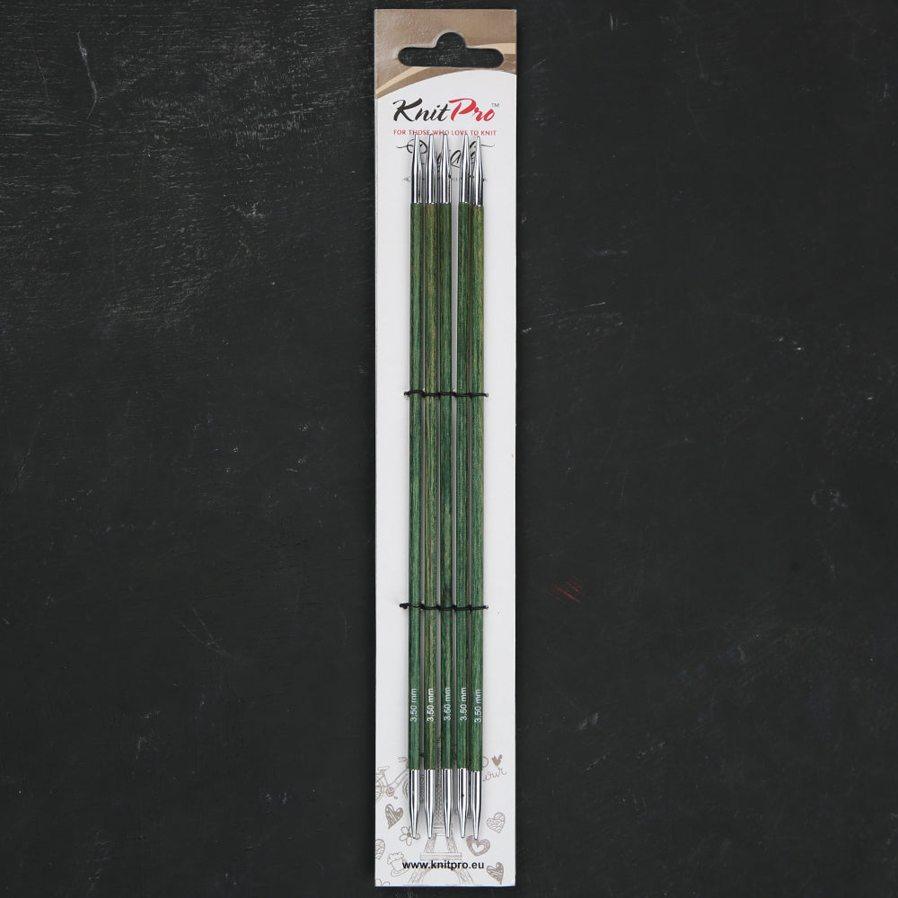 KnitPro Royale 3.5 mm 20 cm Wooden Double Pointed Needles, Aquamarine - 29035