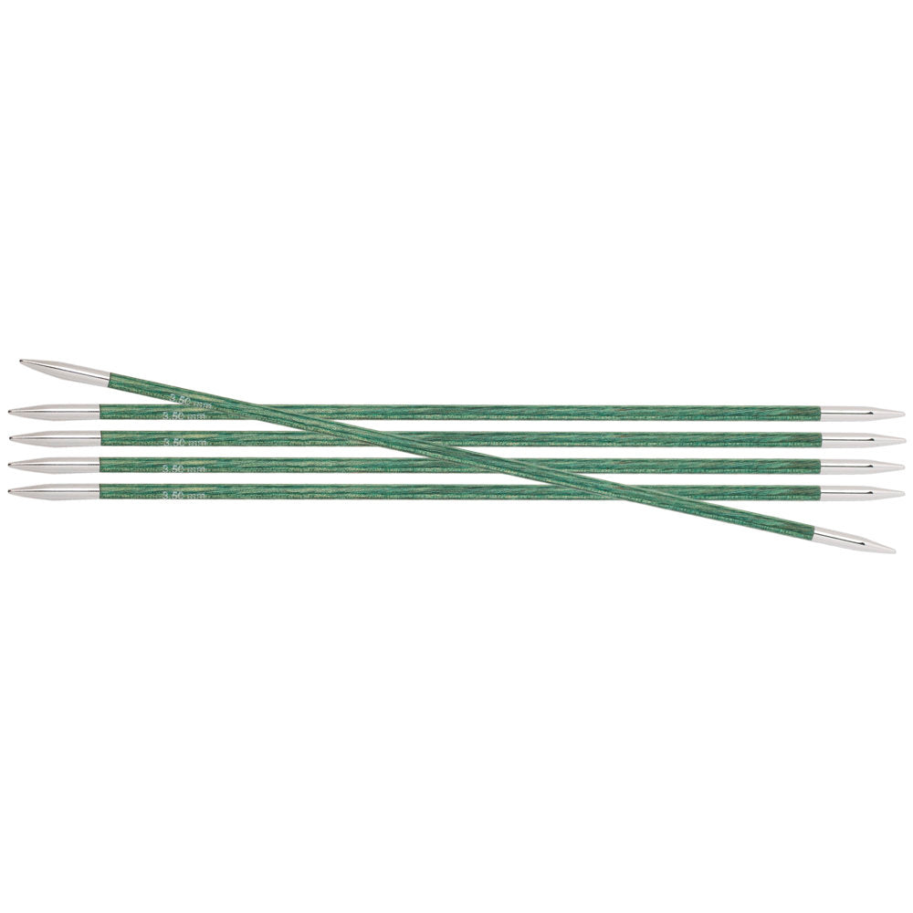 KnitPro Royale 3.5 mm 20 cm Wooden Double Pointed Needles, Aquamarine - 29035