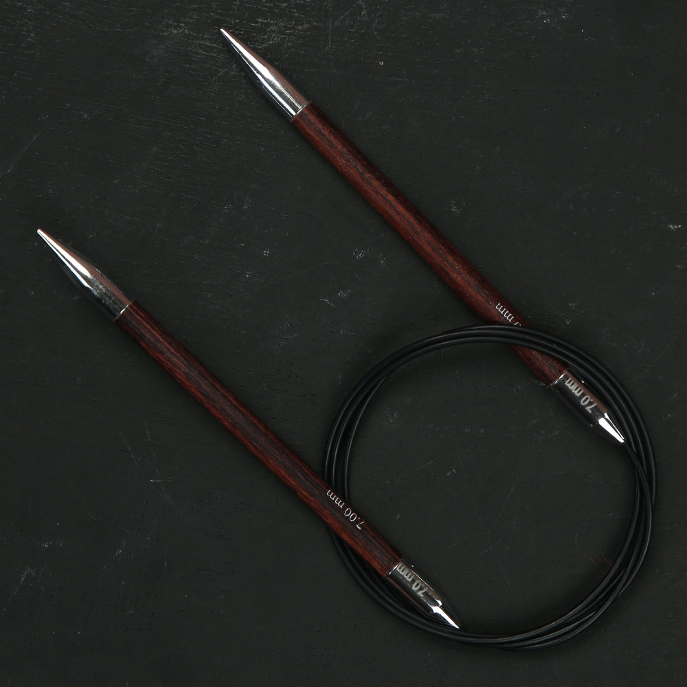 KnitPro Royale 7.00 mm 100 cm Fixed Circular Needle, Burgundy Rose - 29121