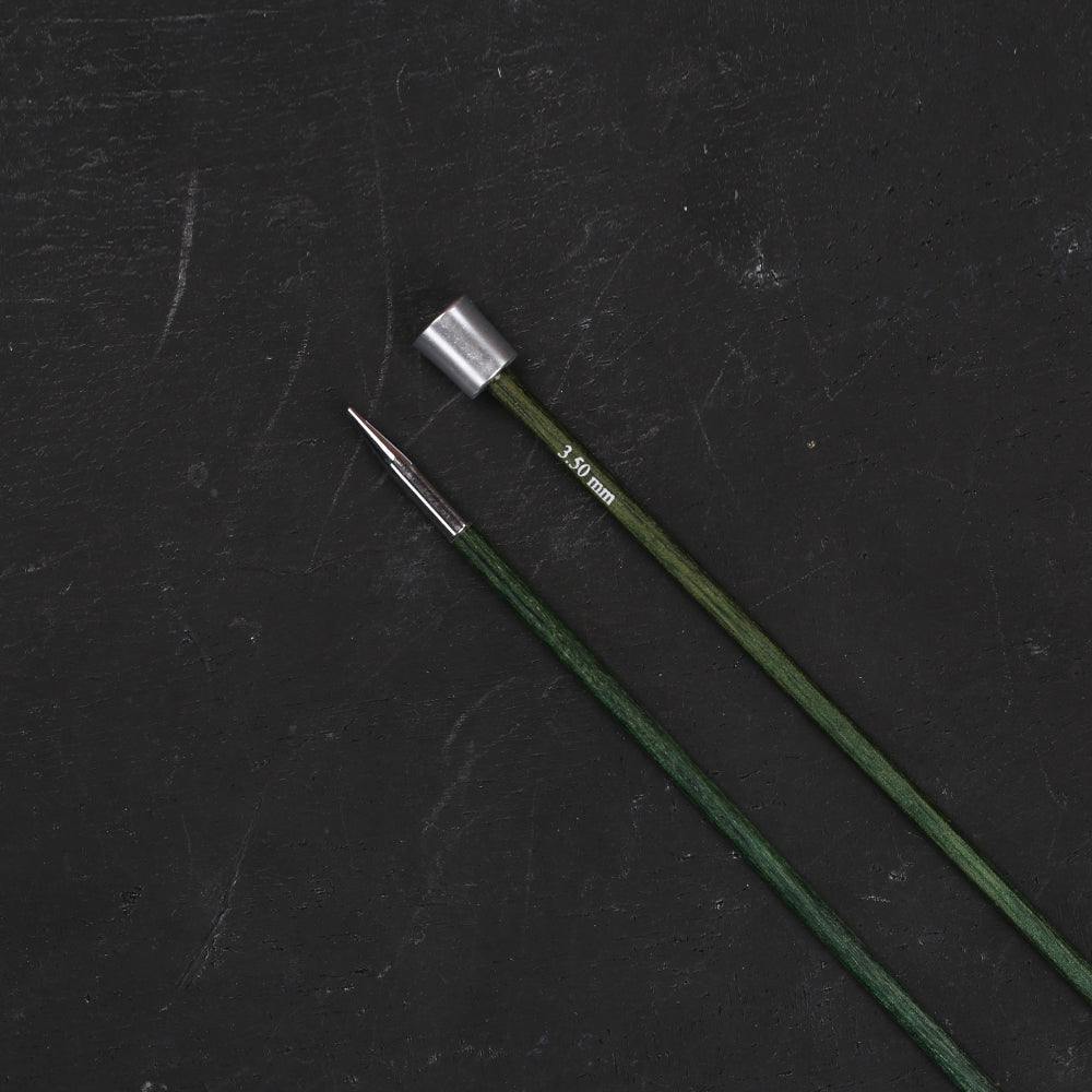 KnitPro Royale 3.5 mm 35 cm Wooden Single Pointed Needles, Aquamarine - 29213