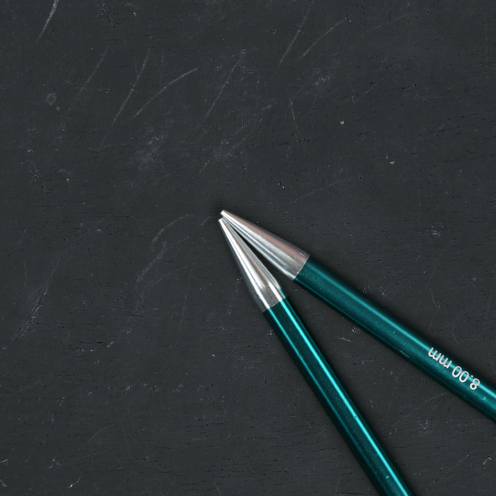 KnitPro Zing 8 mm 60 cm Metal Circular Needle, Emrald - 47106