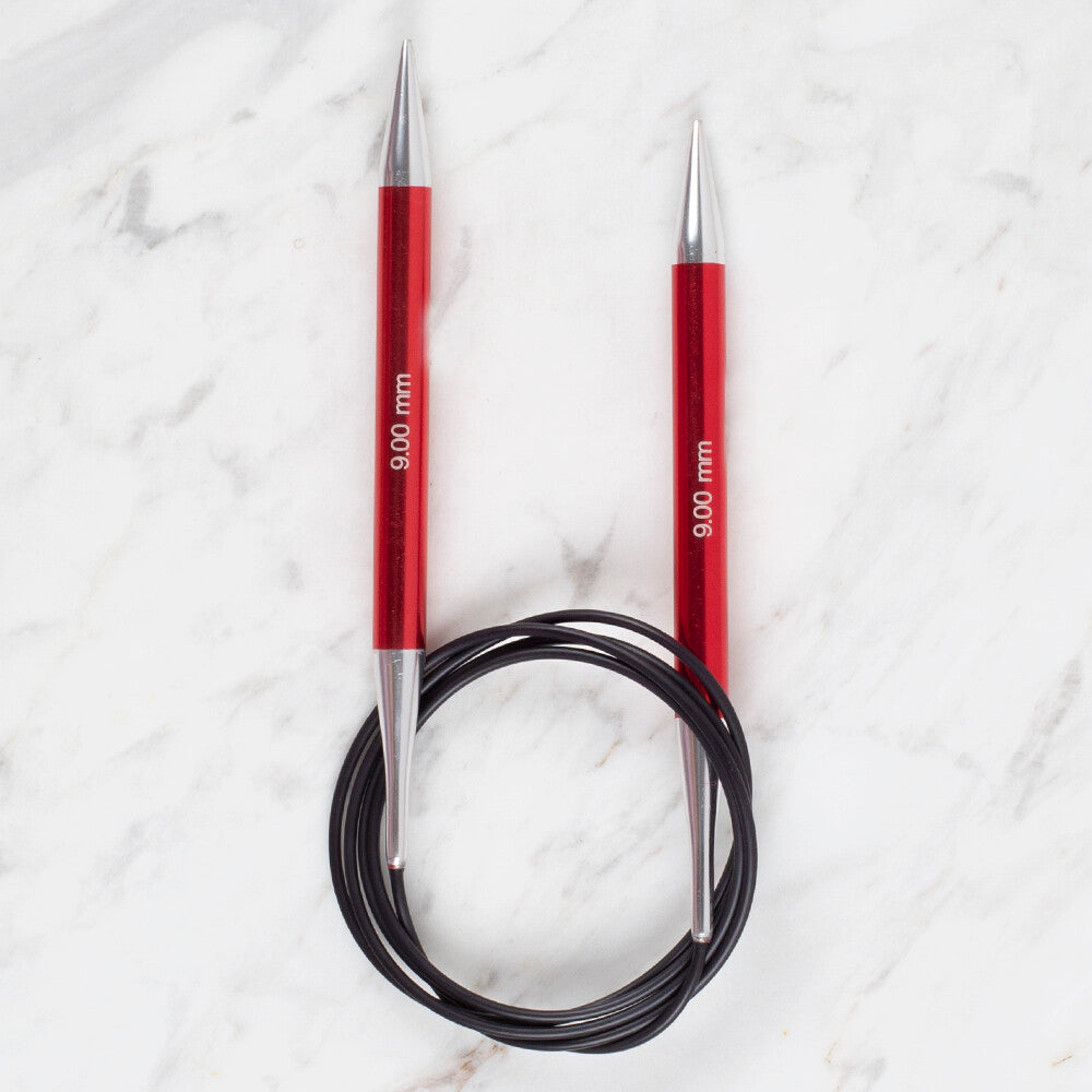 KnitPro Zing 9mm 120 cm Circular Knitting Needle, Garnet - 47197
