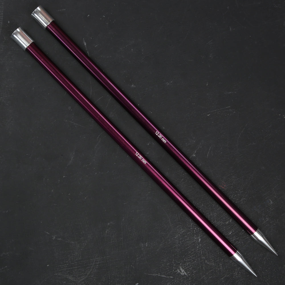 KnitPro Zing 12 mm 35 cm Metal Knitting Needles, - 47309