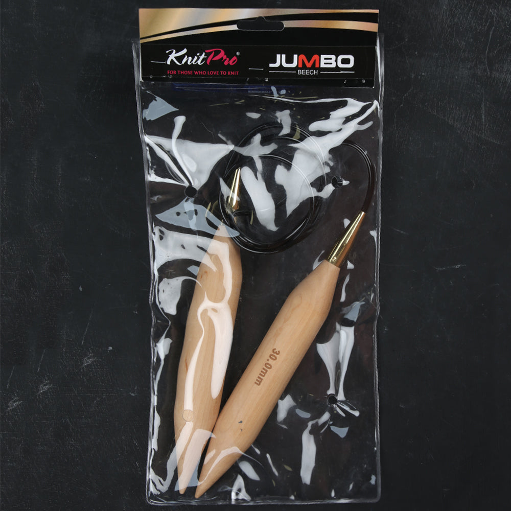 KnitPro Jumbo Birch 30 mm 120 cm Fixed Circular Needle - 35805
