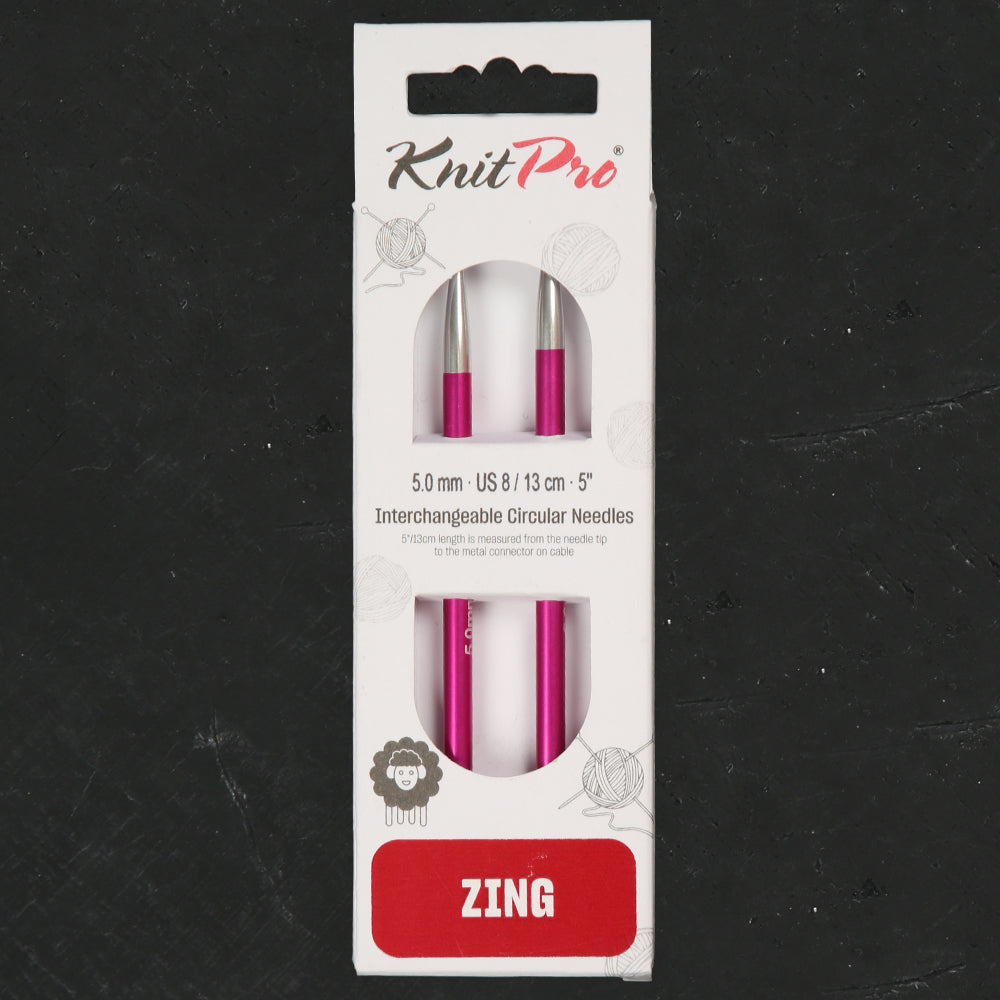 Knitpro Zing 5 mm İnterchangeable Needle Pink - 47505