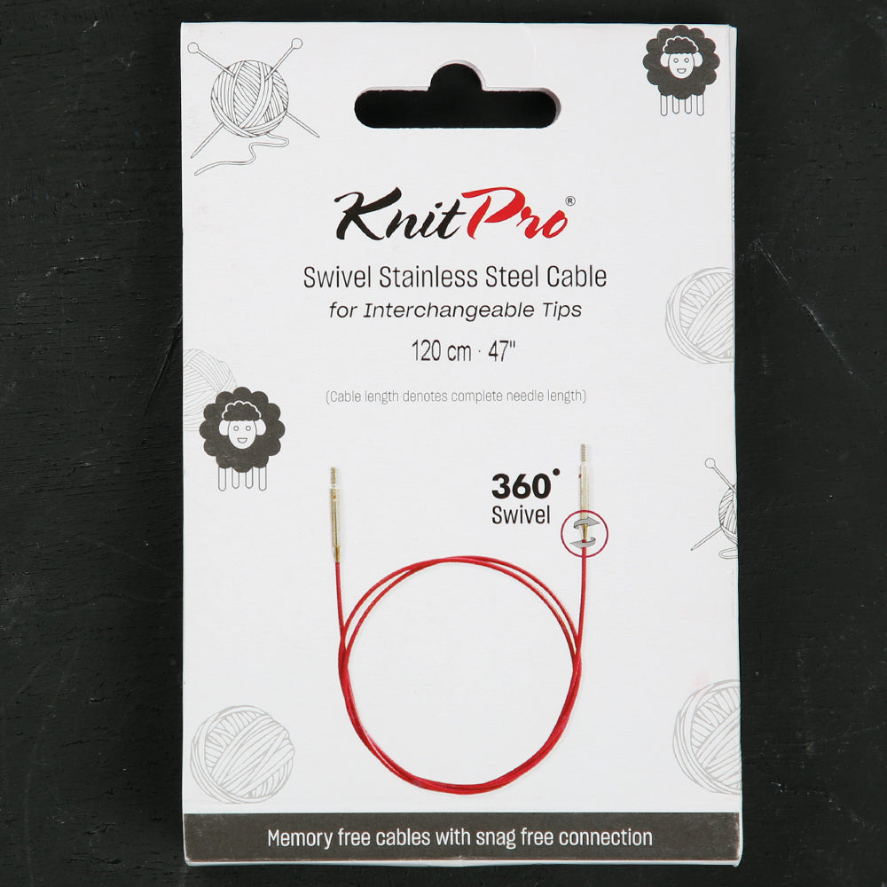 KnitPro 120 cm 1 pieces of knitting Cable, Purple - 10646