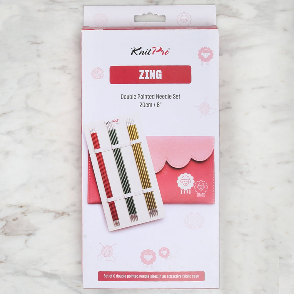 Knitpro Zing Sock Needle Set (20cm) - 47422