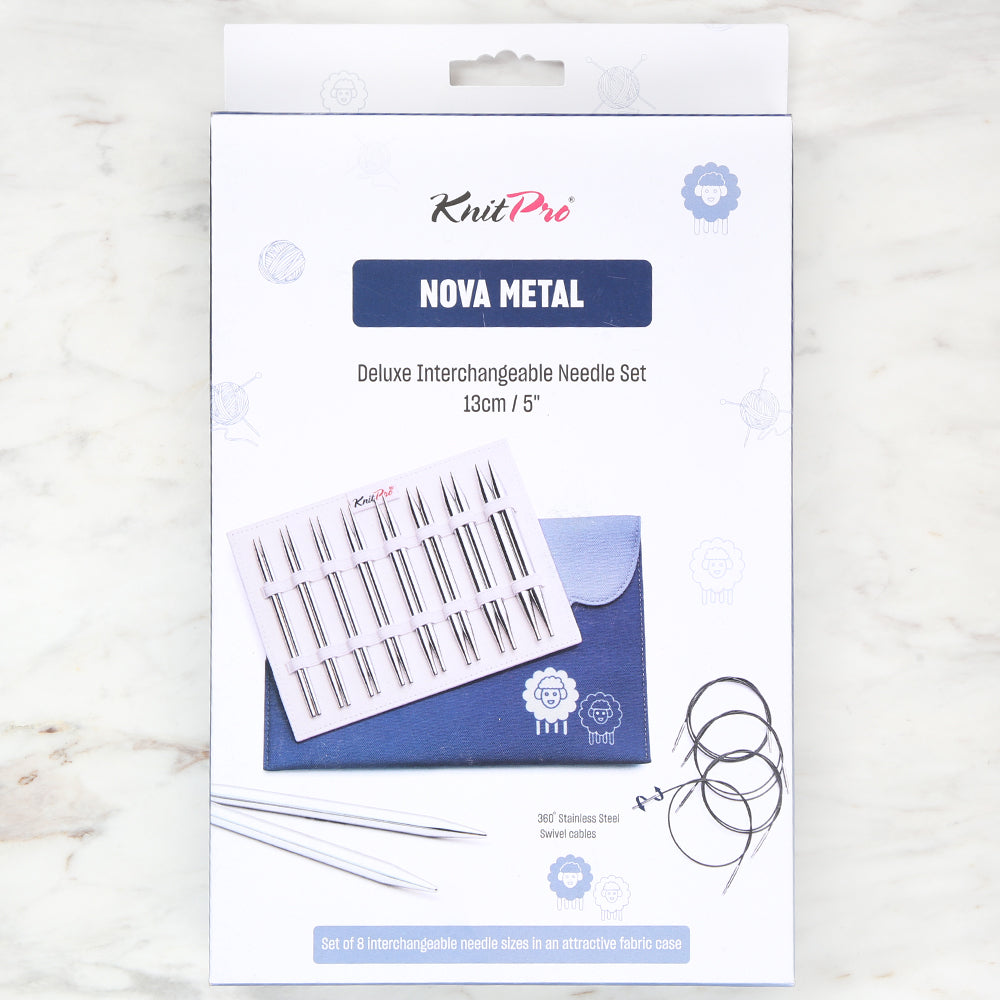 Knitpro Nova Metal Deluxe Interchangeable Circular Knitting Needles Set 10616