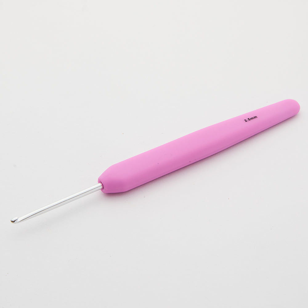 KnitPro Waves 2.5 mm Pink Soft Handle Wool Crochet Hook - 30933