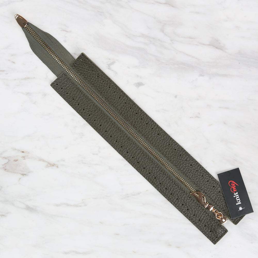 Knitme Bag Zipper 6x30 cm Khaki BA-0066