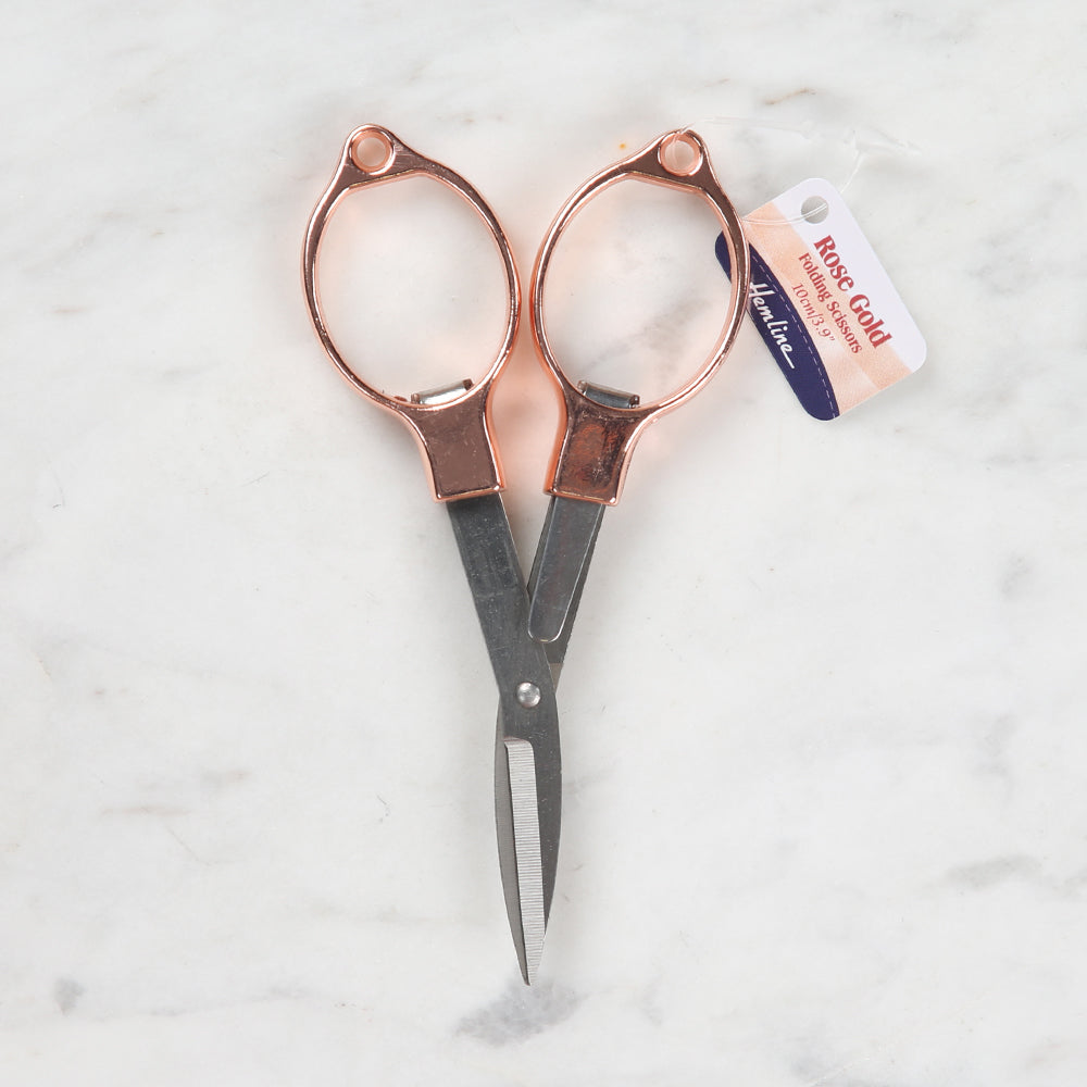 Hemline Foldable Eyeglasses Scissors Bronze - 353
