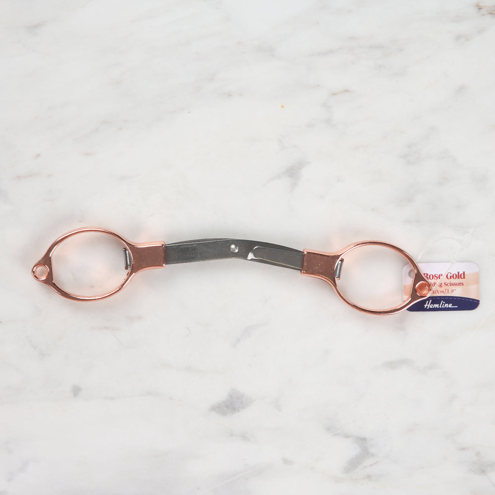 Hemline Foldable Eyeglasses Scissors Bronze - 353