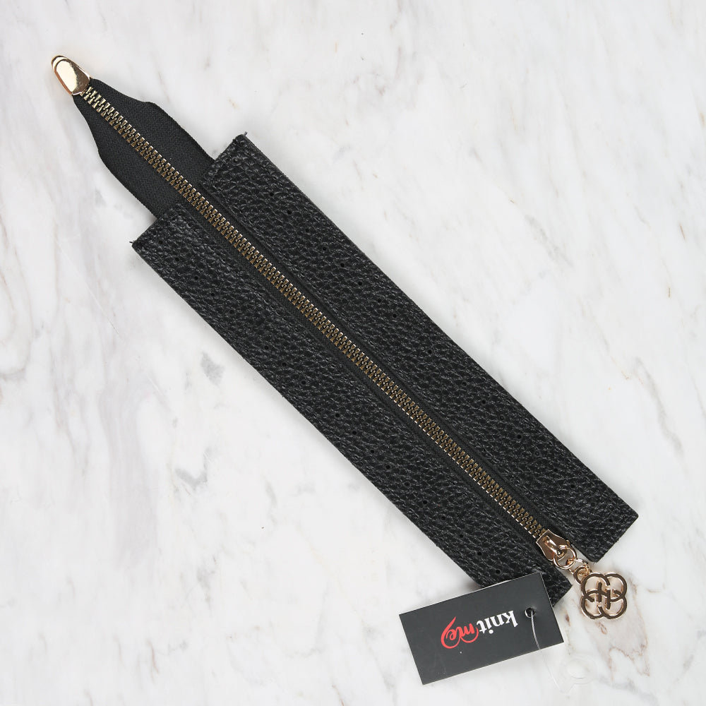 Knitme Bag Zipper 6x22 cm Black BA-0071